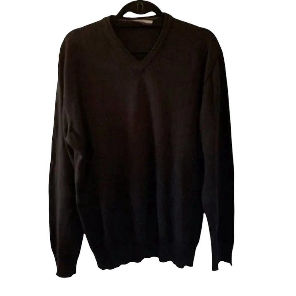 Marco Fiori Men’s Merino Wool V Neck Sweater size L